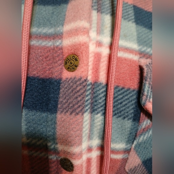 Willow & Pine Women's Sherpa Lined Microfiber Fleece Plaid Jacket - Picture 5 of 5